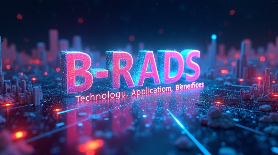 Acronyme B-RAD S futuriste, évoquant technologie, applications et bénéfices métiers