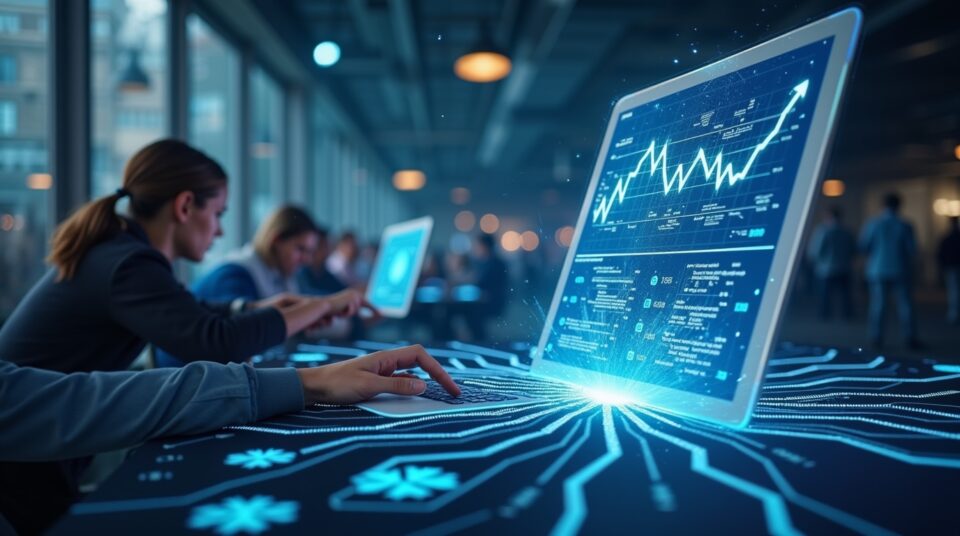 Plateforme Udrob et utilisateurs connectés avec diagramme d'utilisation efficace
