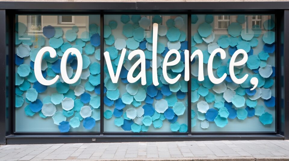 Façade urbaine illustrant le mot 'co-valence', métaphore du blog dans le milieu urbain de Valence
