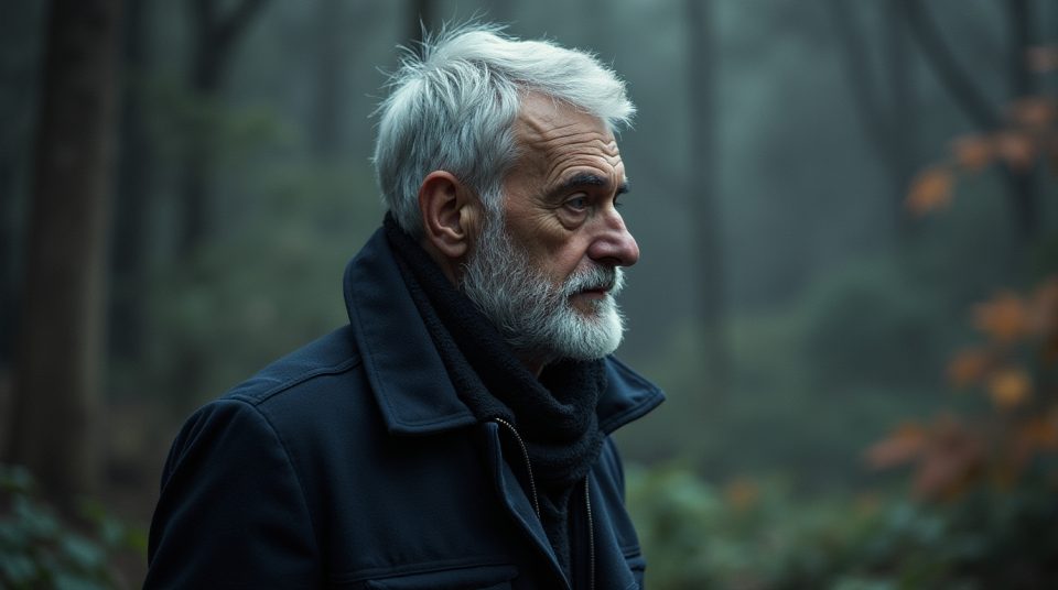 Luigi Calabrese dans un décor graphique, mystérieux et photoréaliste